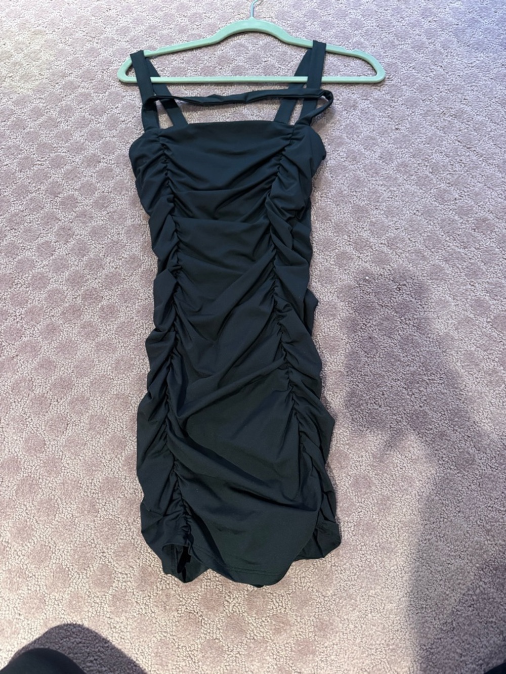 Forever 21 Black Ruched Bodycon Dress - Women's Slim Fit